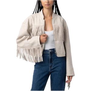 [BLANKNYC] womens Own It Fringe Bomber Jacket(Own It)