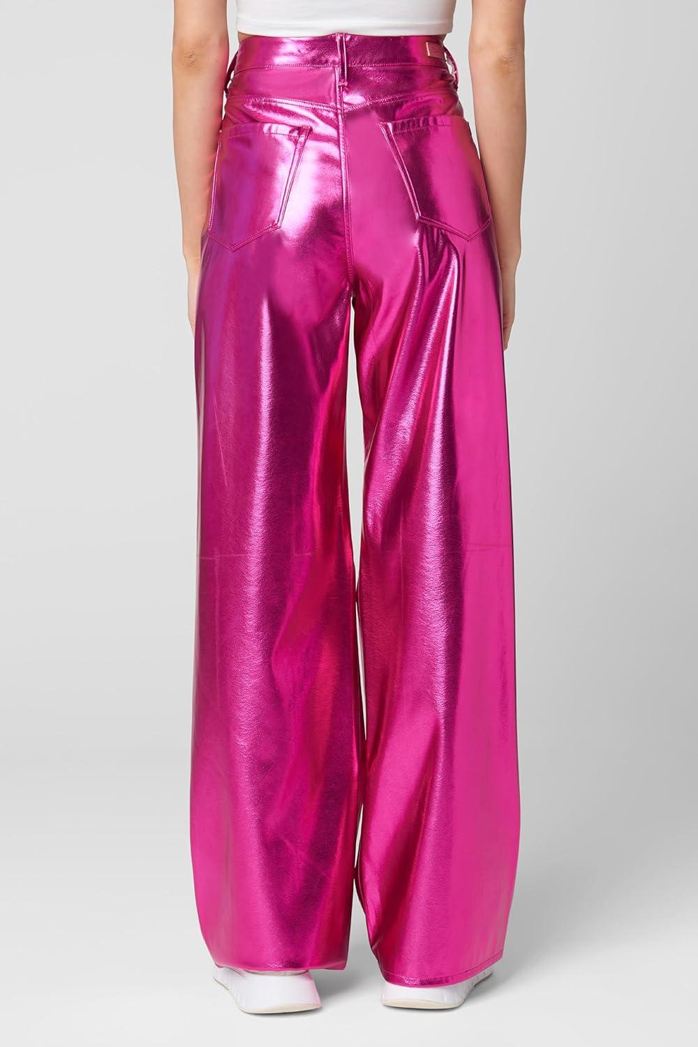 image:imageBLANKNYC Womens Franklin High Rise Vegan Leather Pant with Knee SeamPantsFirst Blush