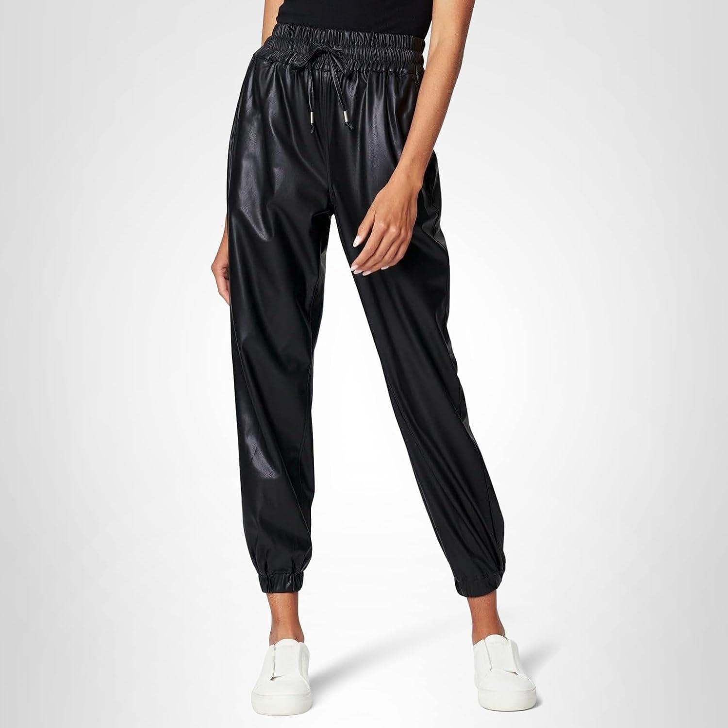 image:imageBLANKNYC Womens Vegan Leather Joggers Fashionable amp Stylish PantsVegan Leather Joggers Fashionable amp Stylish PantsNight Crawling
