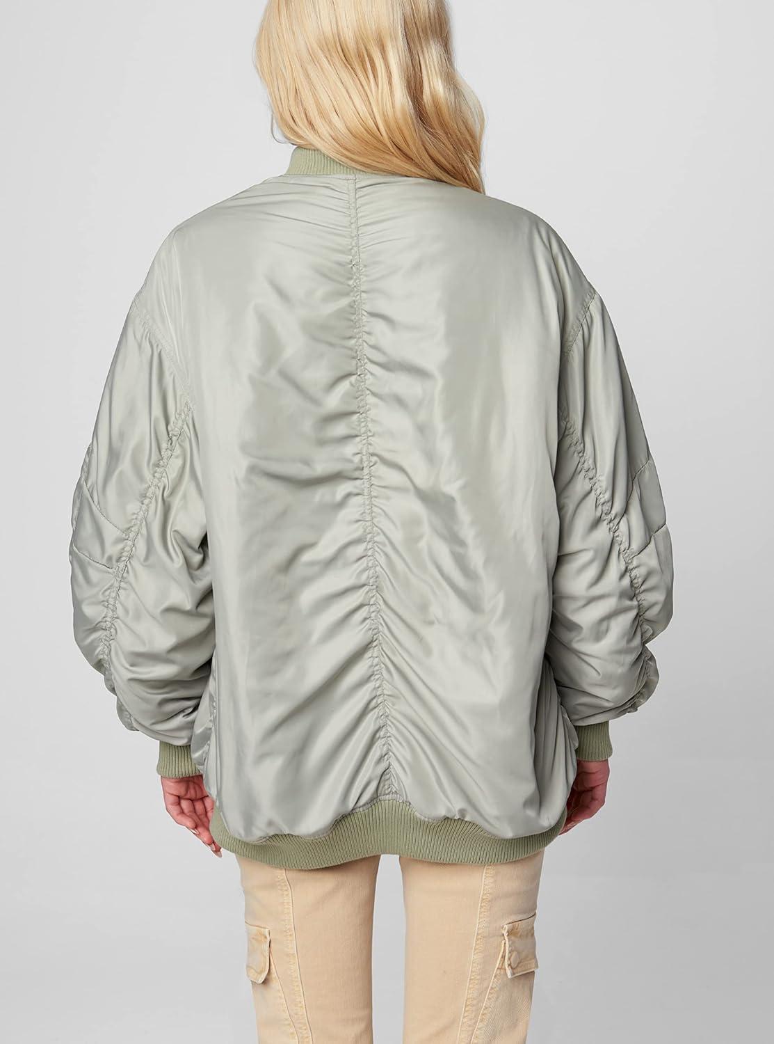 image:imageBLANKNYC womens Long Nylon BomberAuto Pilot