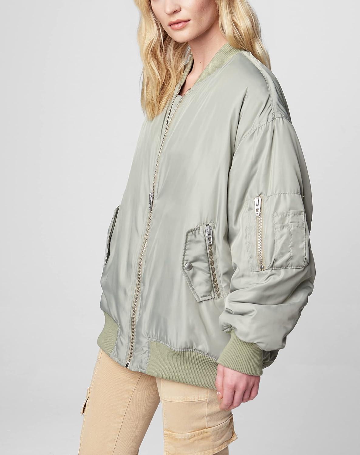 image:imageBLANKNYC womens Long Nylon BomberAuto Pilot