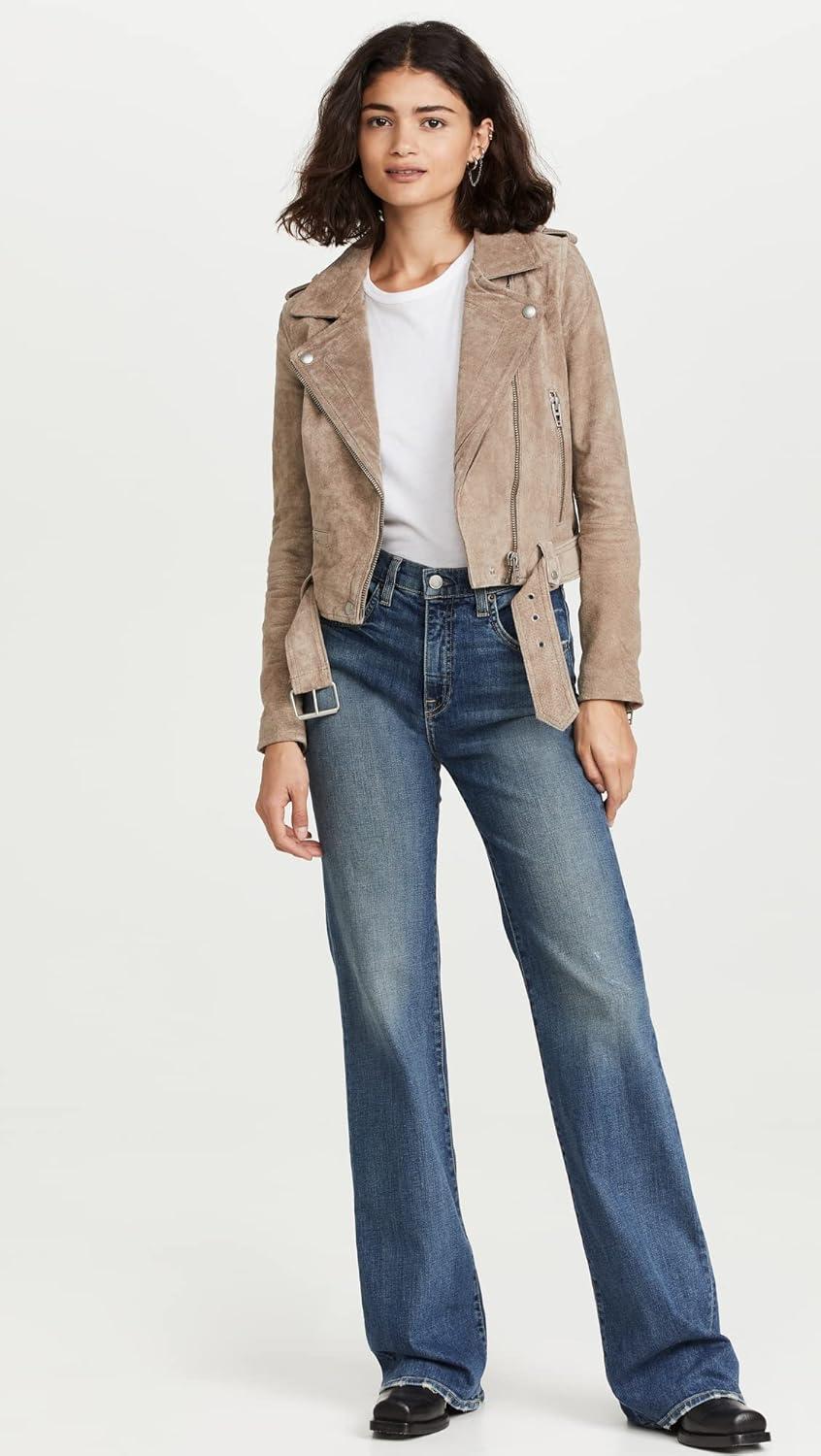 image:imageBLANKNYC womens Luxury Clothing Cropped Suede Leather Motorcycle Jackets Comfortable amp Stylish CoatsSand Stoner