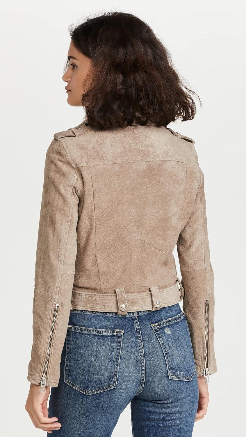 image:imageBLANKNYC womens Luxury Clothing Cropped Suede Leather Motorcycle Jackets Comfortable amp Stylish CoatsSand Stoner