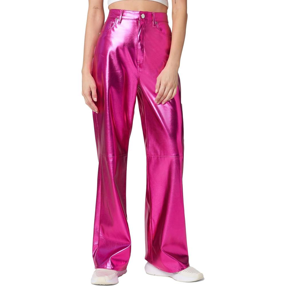 image:imageBLANKNYC Womens Franklin High Rise Vegan Leather Pant with Knee SeamPantsFirst Blush