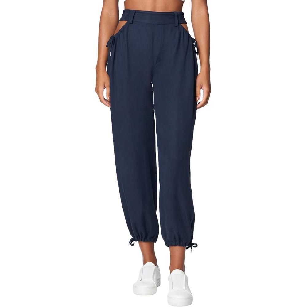 image:imageBLANKNYC Womens Womens Tencel Gathered Hip amp Hem Detailed Trouser Comfortable amp Casual PantsCuttin Ties