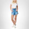[BLANKNYC] Womens Luxury Clothing High Rise Sustainable Denim Cut Off Short, Comfortable & Stylish(Say Something)