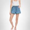 [BLANKNYC] Womens Luxury Clothing Paperbag Denim Shorts with Self Drawstring, Comfortable & Stylish(Unexpected Time)