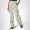 [BLANKNYC] Womens Luxury Clothing Rib Cage Wide Leg Oversized Cargo Pants, Comfortable & Stylish(Zen Time)