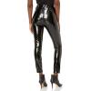 [BLANKNYC] Womens Luxury Clothing Shiny Black Vinyl Pull On Leggings, Comfortable & Stylish Pants(Banger)