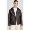 [BLANKNYC] Womens Vegan Leather Moto Jacket(Brown)