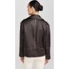 [BLANKNYC] Womens Vegan Leather Moto Jacket(Brown)