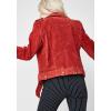 [BLANKNYC] womens Luxury Clothing Cropped Suede Leather Motorcycle Jackets, Comfortable & Stylish Coats(Red My Mind)