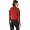 [BLANKNYC] womens Luxury Clothing Cropped Suede Leather Motorcycle Jackets, Comfortable & Stylish Coats(Red My Mind)