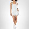 [BLANKNYC] womens Luxury Clothing Denim Shortall Rompers With Destructed Hem Finish, Comfortable & Stylish(Piano Solo)
