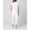 [BLANKNYC] womens Sleeveless Belted White Denim Jumpsuit, Stylish & Designer ClothingJumpsuit(Head in the Clouds)
