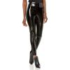 [BLANKNYC] Womens Luxury Clothing Shiny Black Vinyl Pull On Leggings, Comfortable & Stylish Pants(Banger)