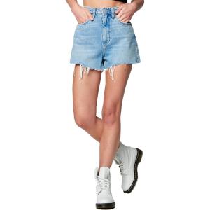 [BLANKNYC] Womens Luxury Clothing High-Rise Ribcage Shorts with Pockets, Always in Style, Fashionable & Comfortable(Cold Gem)