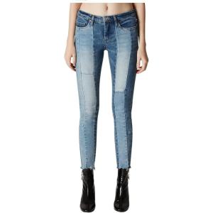 [BLANKNYC] Women’s Patchwork Crop Skinny Classique Jean(Midtown Madness)
