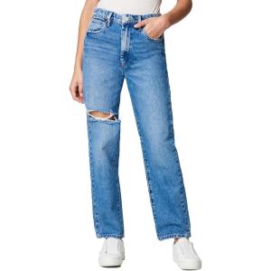[BLANKNYC] Womens Relaxed High Rise Straight Leg Rip Loose Fit Jeans(Cruise Control)