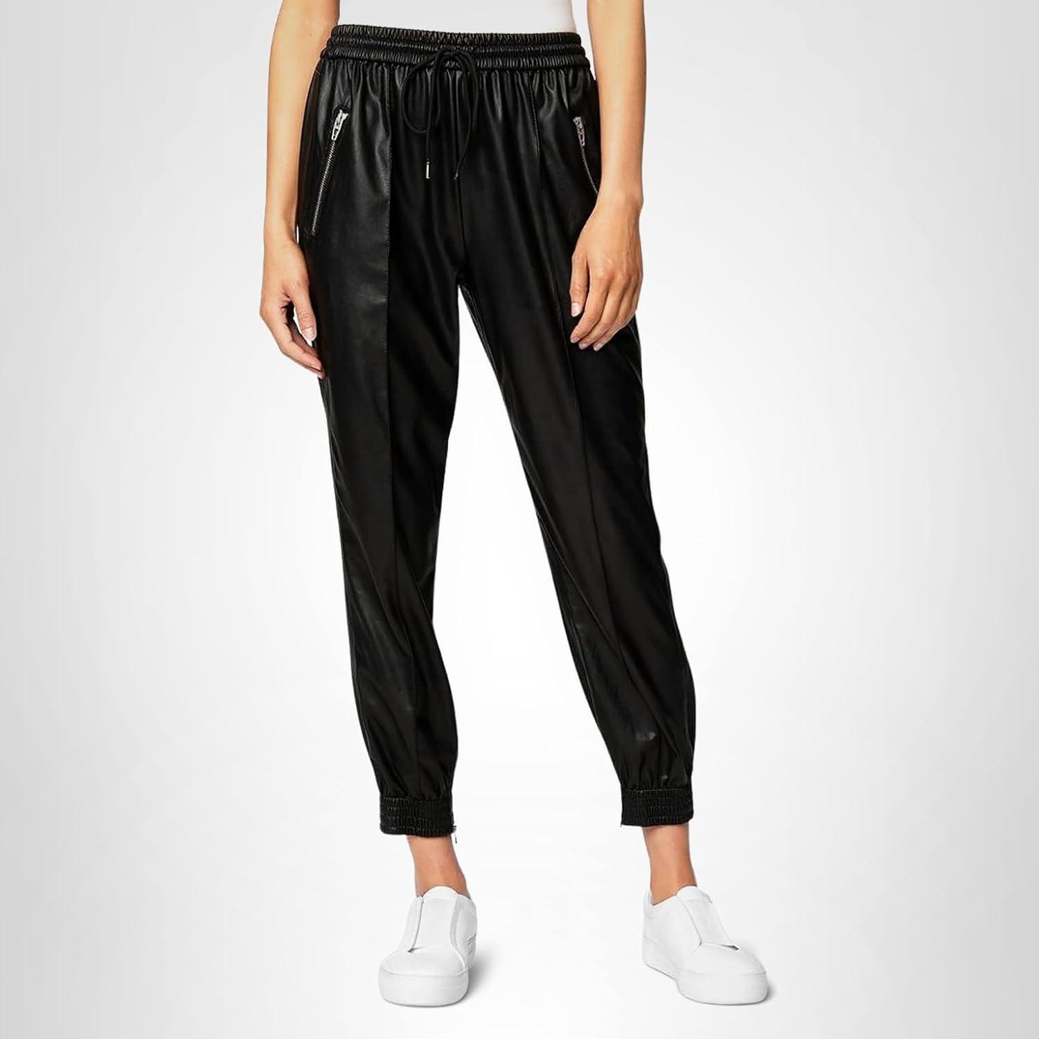 image:imageBLANKNYC Womens Luxury Clothing Vegan Leather Jogger Pants Comfortable amp StylishRunning Wild