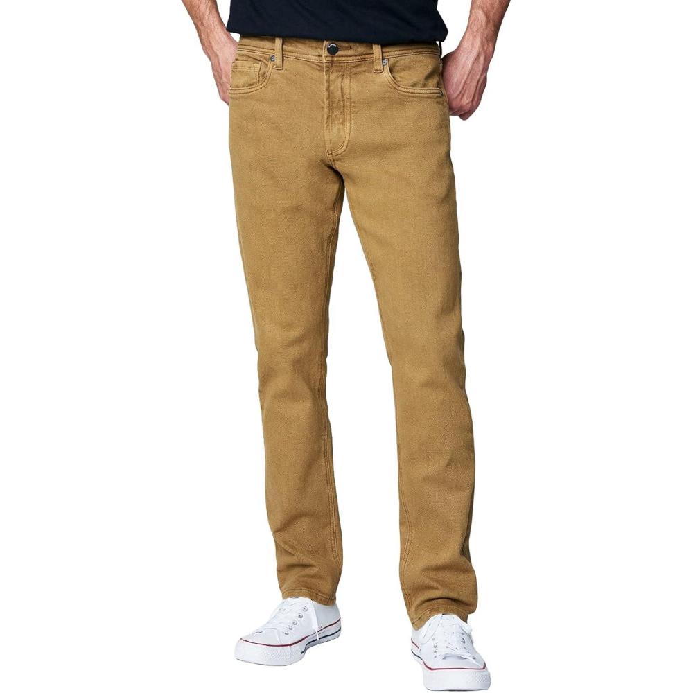 image:imageBLANKNYC Mens Slim Fit Flat Front Tapered Jeans with 5 Pockets Comfortable amp Stylish PantsBeige