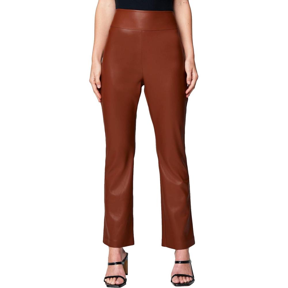 image:imageBLANKNYC Womens Luxury Clothing Vegan Leather Wide Yoke Kick Flare Pant Comfortable amp StylishShake the World