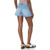 [BLANKNYC] Womens Luxury Clothing Denim Flare Shorts with Yoke and Pleat Details, Comfortable & Stylish(Timeless)