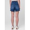 [BLANKNYC] Womens Luxury Clothing High Rise Five Pockets Denim Shorts with Slight Rip Detail, Comfortable & Stylish(Shock Me)