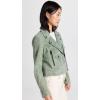 [BLANKNYC] Womens Luxury Clothing Real Suede Moto Jacket With Black Zipper Details, Comfortable & Stylish Coat(Basil)