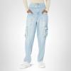[BLANKNYC] Womens Luxury Clothing Self Belted Cargo Denim Jeans, Comfortable & Stylish Pants(Steal the Show)