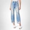 [BLANKNYC] Womens Ripped High Rise Straight Leg Denim Jean(Tied Up)