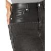 [BLANKNYC] Womens Vegan Leather & Denim High Rise Mini Skirt with Raw Hem FinishSkirt(Twist of Fate)