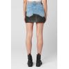[BLANKNYC] Womens Vegan Leather and Denim Mini SkirtSkirt(Born to Ride)