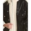 [BLANKNYC] womens Luxury Clothing Sherpa Vegan Leather Trucker Jacket, Comfortable & Stylish Coat(Multi)