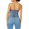 [BLANKNYC] womens Women’s Denim Bustier With Smocking Detail(Own It)
