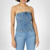 [BLANKNYC] womens Women’s Denim Bustier With Smocking Detail(Own It)