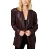 [BLANKNYC] Women’s Faux Leather Blazer(Brown)