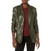 [BLANKNYC] Women’s Faux Leather Blazer(Green)