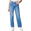 [BLANKNYC] Womens Relaxed High Rise Straight Leg Rip Loose Fit Jeans, Comfortable Pants & Designer ClothingJeans(Cruise Control)
