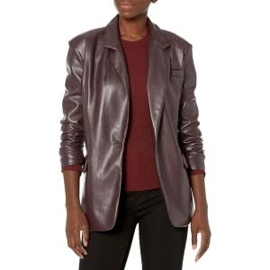 [BLANKNYC] Women’s Faux Leather Blazer(Red)