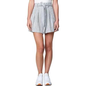 [BLANKNYC] Womens Luxury Clothing Linen Seersucker Stripe Short, Comfortable & Stylish(Straight Ahead)