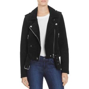 [BLANKNYC] Womens Suede Short Motorcycle Jacket Black XS