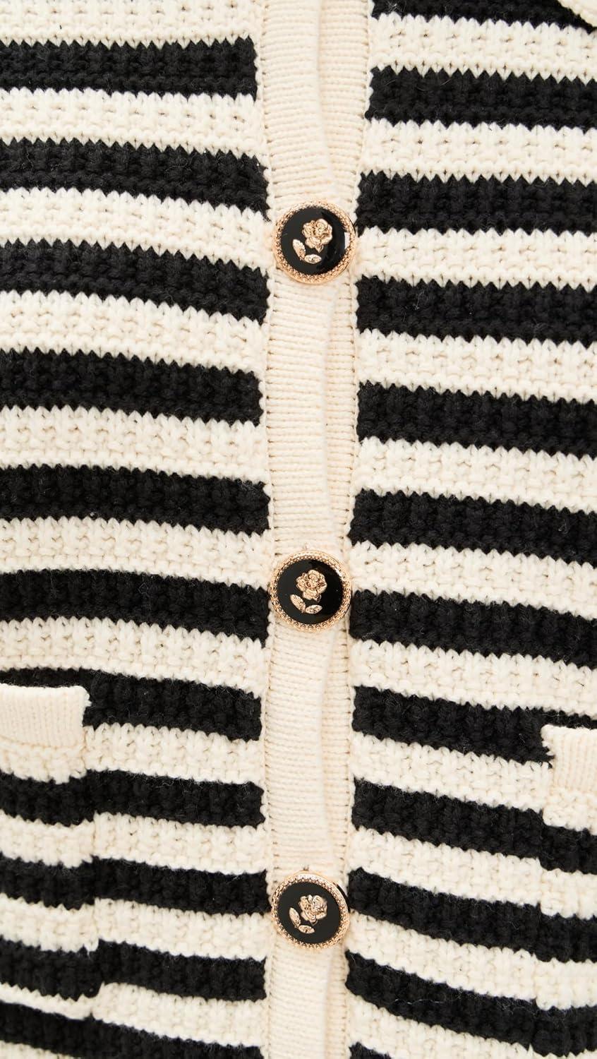 image:imageBLANKNYC Womens Anchor Down SweaterBlack and Cream Combo