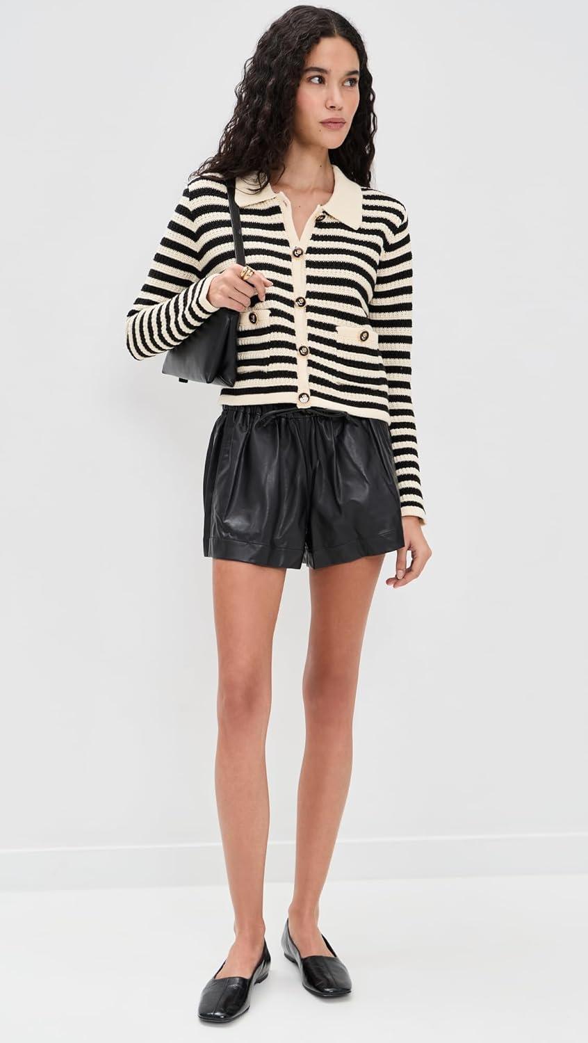 image:imageBLANKNYC Womens Anchor Down SweaterBlack and Cream Combo