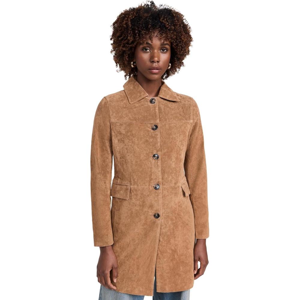 image:imageBLANKNYC Womens Dirt Bike Suede JacketRust Real Suede
