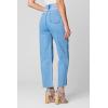 [BLANKNYC] Womens Five Pocket Ribcage Straight Leg Jean with Rips, Comfortable Pants & Designer ClothingJeans(Bloom for You)