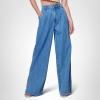 [BLANKNYC] Womens Luxury Clothing Pleated Denim Jeans Trouser, Comfortable & Stylish Pants(Private Dance)