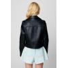 [BLANKNYC] womens Luxury Clothing Vegan Leather Moto Jacket With Zipper Pocket Detail, Comfortable & Stylish Coat(First Ever)
