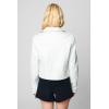 [BLANKNYC] womens Luxury Clothing Vegan Leather Moto Jacket With Zipper Pocket Detail, Comfortable & Stylish Coat(Ice Breaker)