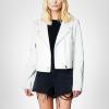 [BLANKNYC] womens Luxury Clothing Vegan Leather Moto Jacket With Zipper Pocket Detail, Comfortable & Stylish Coat(Ice Breaker)
